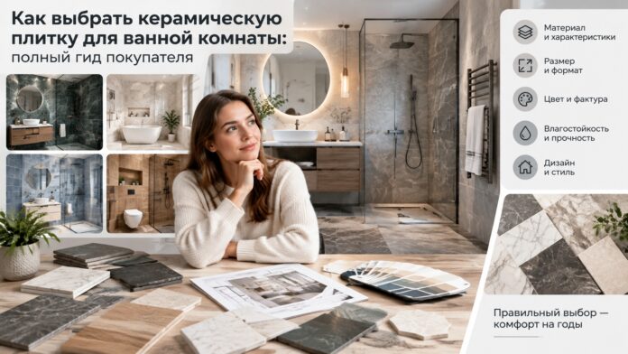 Как выбрать керамическую плитку для ванной комнаты: полный гид покупателя